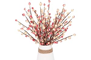 30Pcs Lifelike Red Berry Stems Branches for Glimmering Christmas Tree Ornaments and Holiday Decor