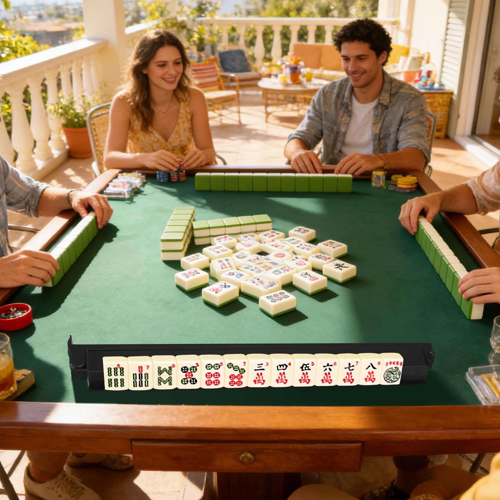 Mahjong Racks Akcesoria do gier stołowych | Popychacze i stojaki do Mahjong Do domu, na imprezę, w podróż, do klubu, na święta