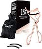 Brilliant Beauty Eyelash Curler with Satin Bag and Refill Pads - Award Winning - No Pinching, Just Dramatically Curled Eyelashes and Lash Line in Seconds - Get Gorgeous Eye Lashes Now Rose Gold