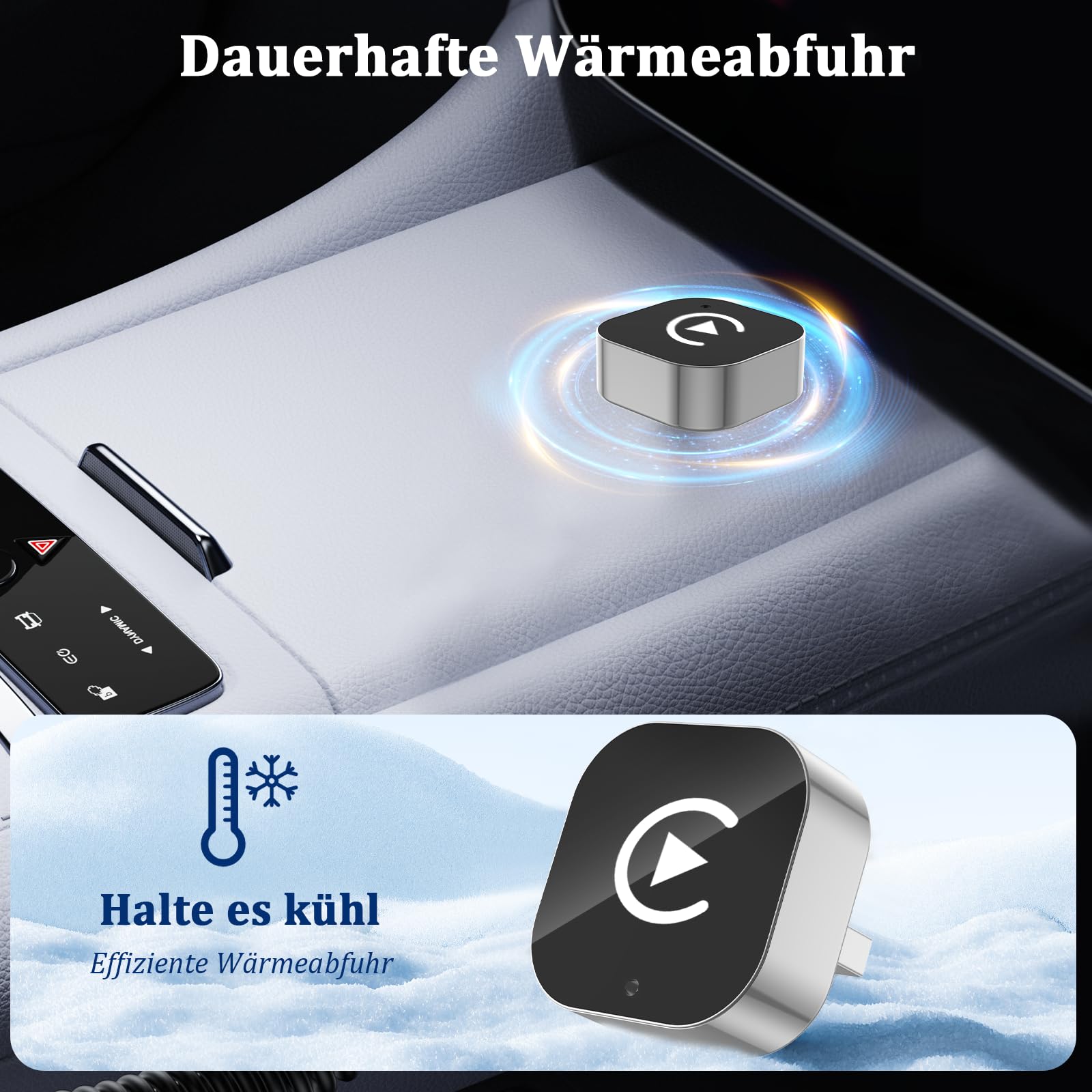 2 in 1 Carplay Wireless Adapter & Android Auto Adapter,USB-A/Typ-C Wired Auf Wireless Kompatibel Mit Für iPhone IOS 10+ e Android 11+,Schnelle Verbindung, Keine Verzögerun, Auto-Wiederverbindun