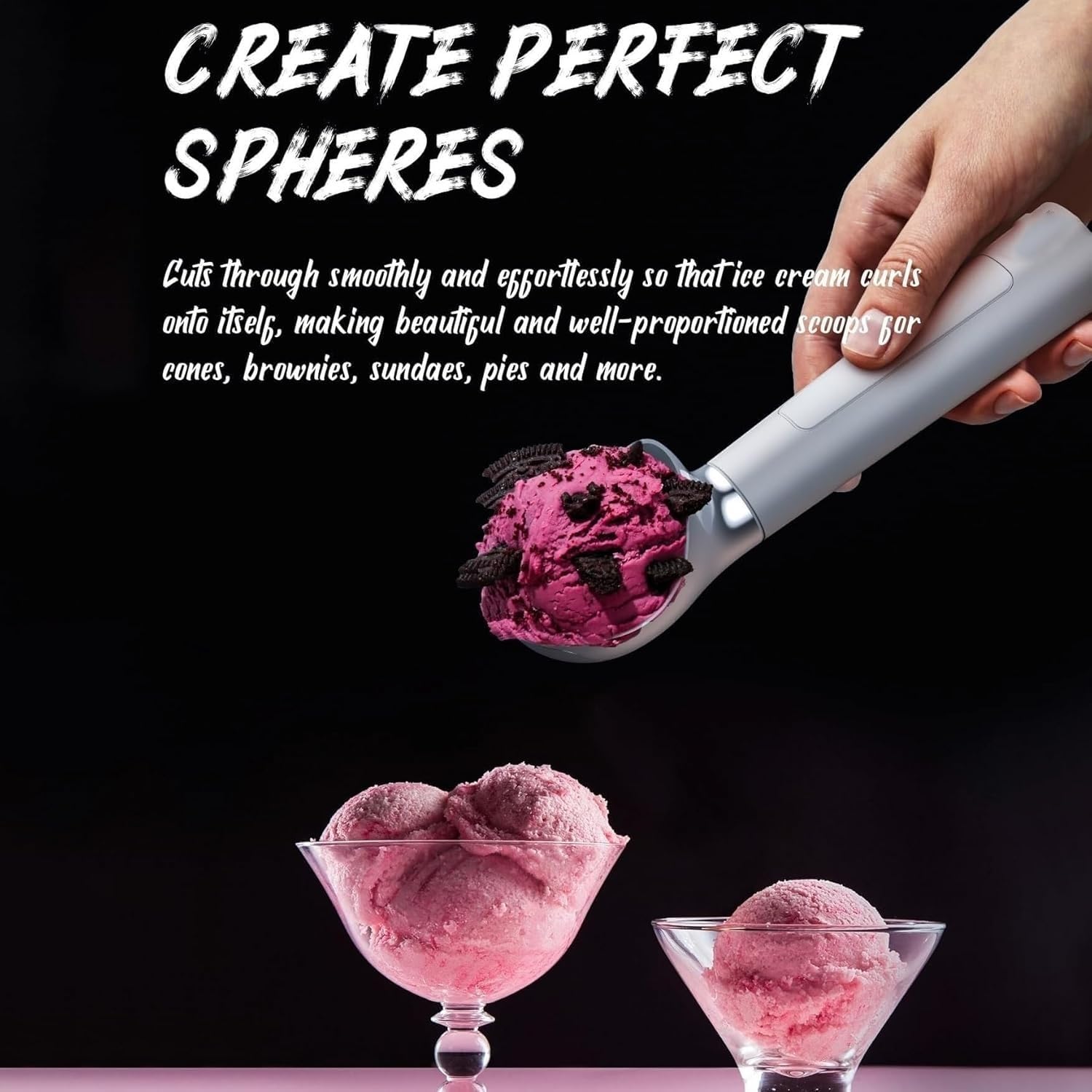 Cuillère à glace électrique, cuillère à glace chauffante automatique, cuillère à glace chauffante thermostatique rechargeable de 2 oz avec affichage intelligent, étanchéité IP67, p
