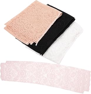 Mikikit 4Pares Brazos de Mujer Protección UV de Fundas de Encaje Reutilizables Decorativas Transpirables