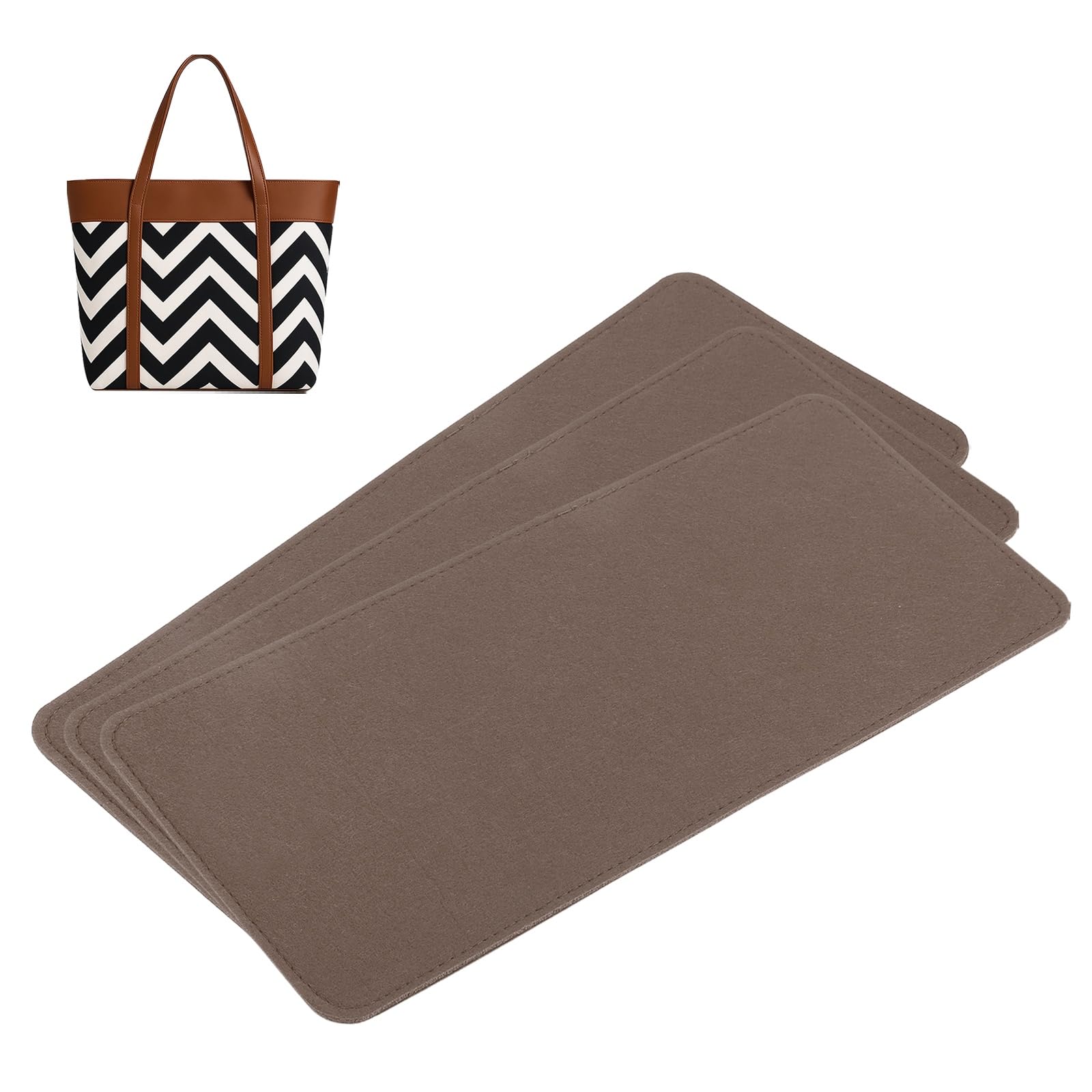 Supports en feutre pour sac à main évitant l'affaissement, organiseurs marron de 37,5 x 17 cm