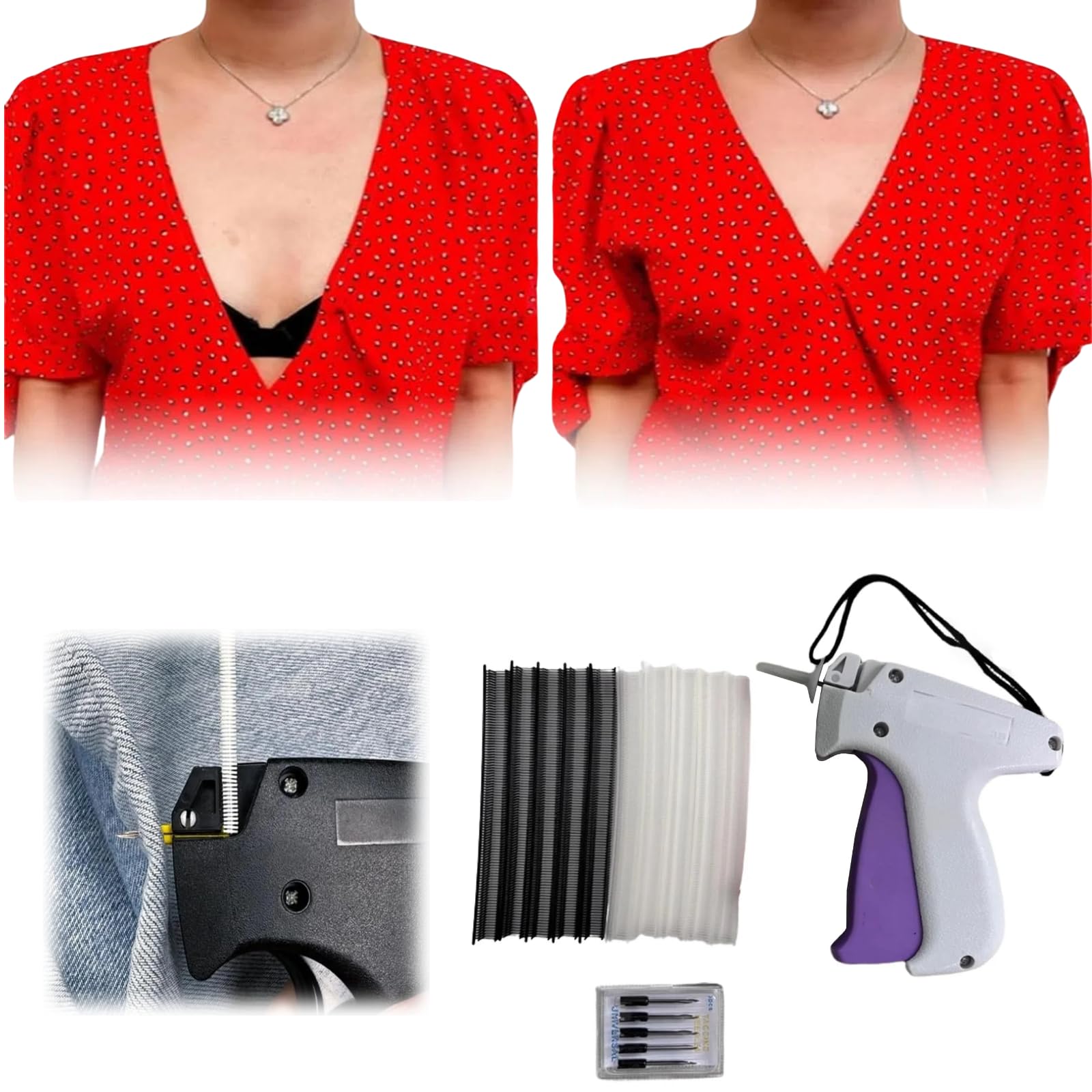 Tagging Gun Kit, Fijne Stitch Tag Pistool voor Kleding Mini Stitch Gun voor Kleding Naaien Quilten Zoomen Quick Stitch Tag Gun met 2 Naalden, 1500 Zwart & 1500 Witte Micro Bevestigingsmiddelen Tagging Gun Kit, Fijne Stitch Tag Pistool voor Kleding Mini Stitch Gun voor Kleding Naaien Quilten Zoomen Quick Stitch Tag Gun met 2 Naalden, 1500 Zwart & 1500 Witte Micro Bevestigingsmiddelen
