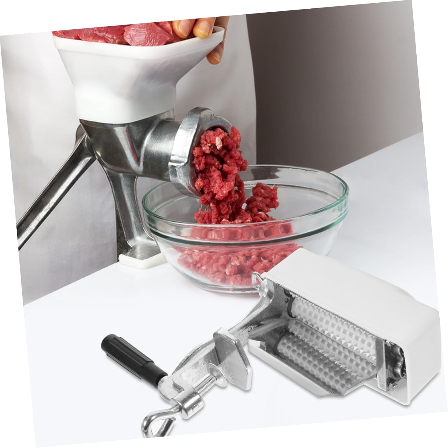 Ciieeo Meat Tenderizer Tool with Sharp Needles for Effortless Tenderizing of Steak Chicken and Pork Construction Easy to Clean Kitchen Gadget for Marinated Meats