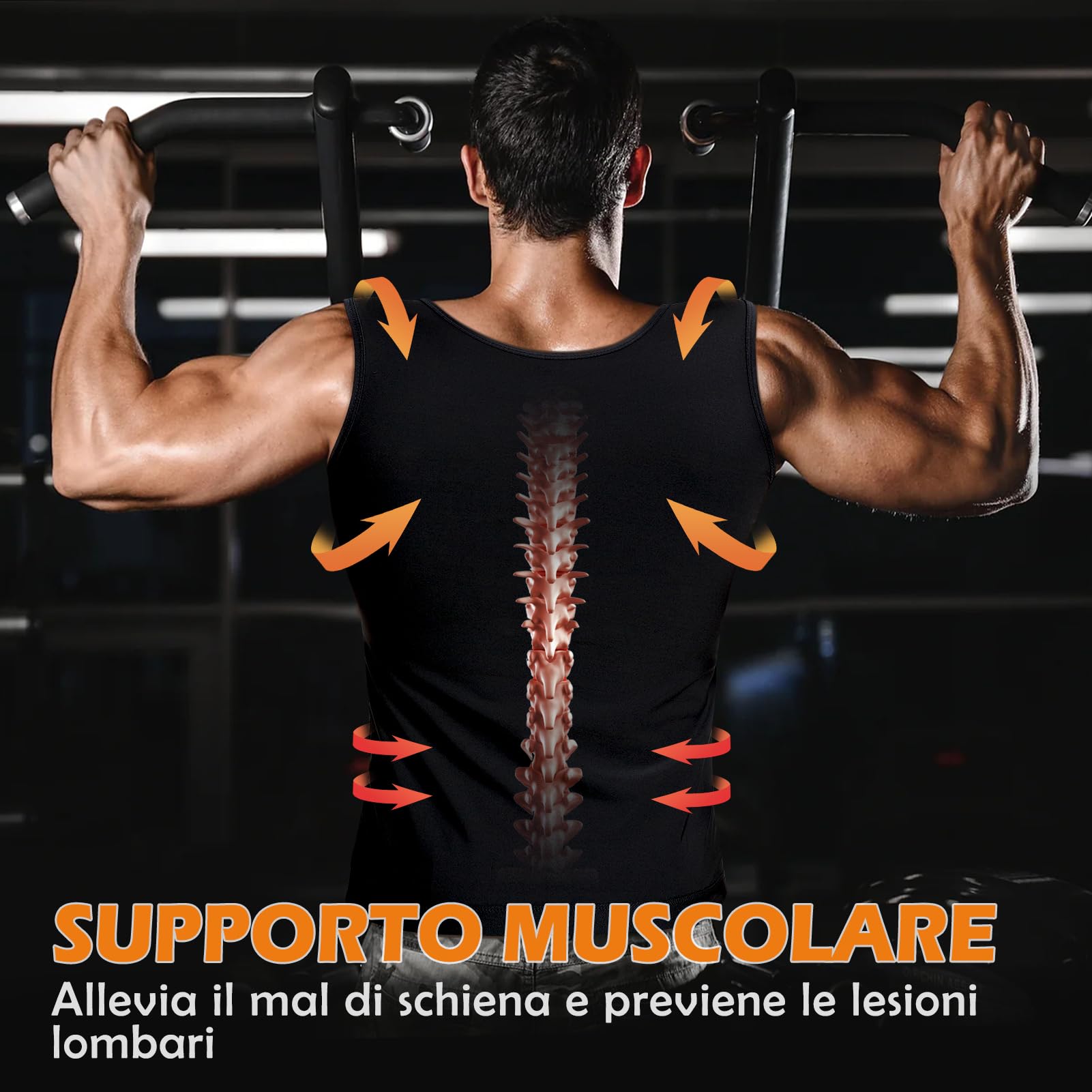Kiiwah Canottiera Dimagrante da Sauna Uomo, Gilet Sauna Riscaldamento, Camicia Traspirante per Perdita di Peso Fitness