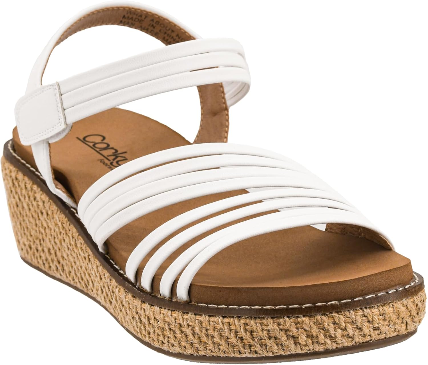 Corkys Footwear What About Now Wedge - Featuring a 2-inch Heel, A Cushioned EVA Insole For All Day Wear, and A Strappy Upper with a Raffia Wrapped Outsole