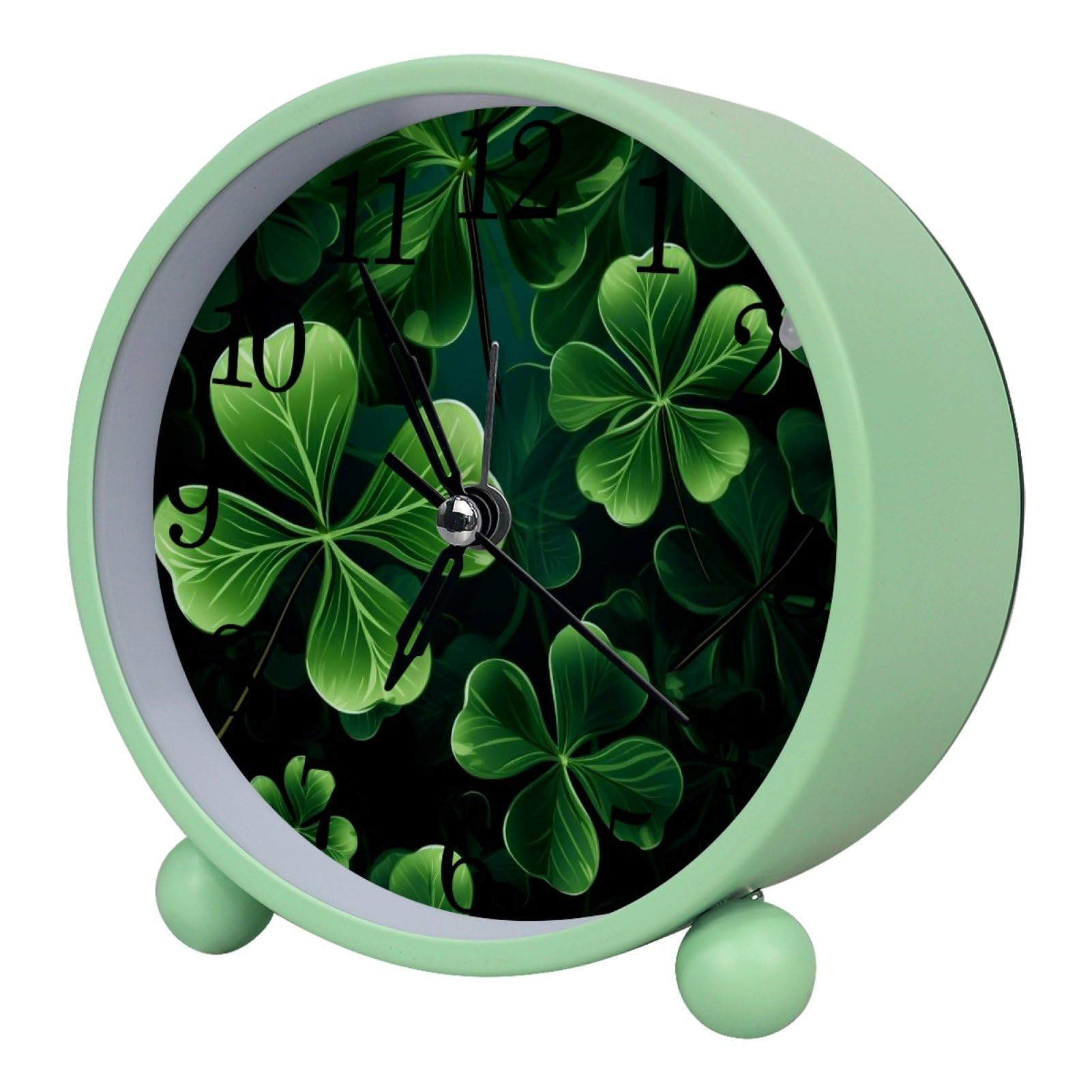 etoenbrc Battery Operated Clock Slient Plastic Table Clock Battery Operated Bedside Alarm Clock with Light for Bedroom Living Room(Color314)