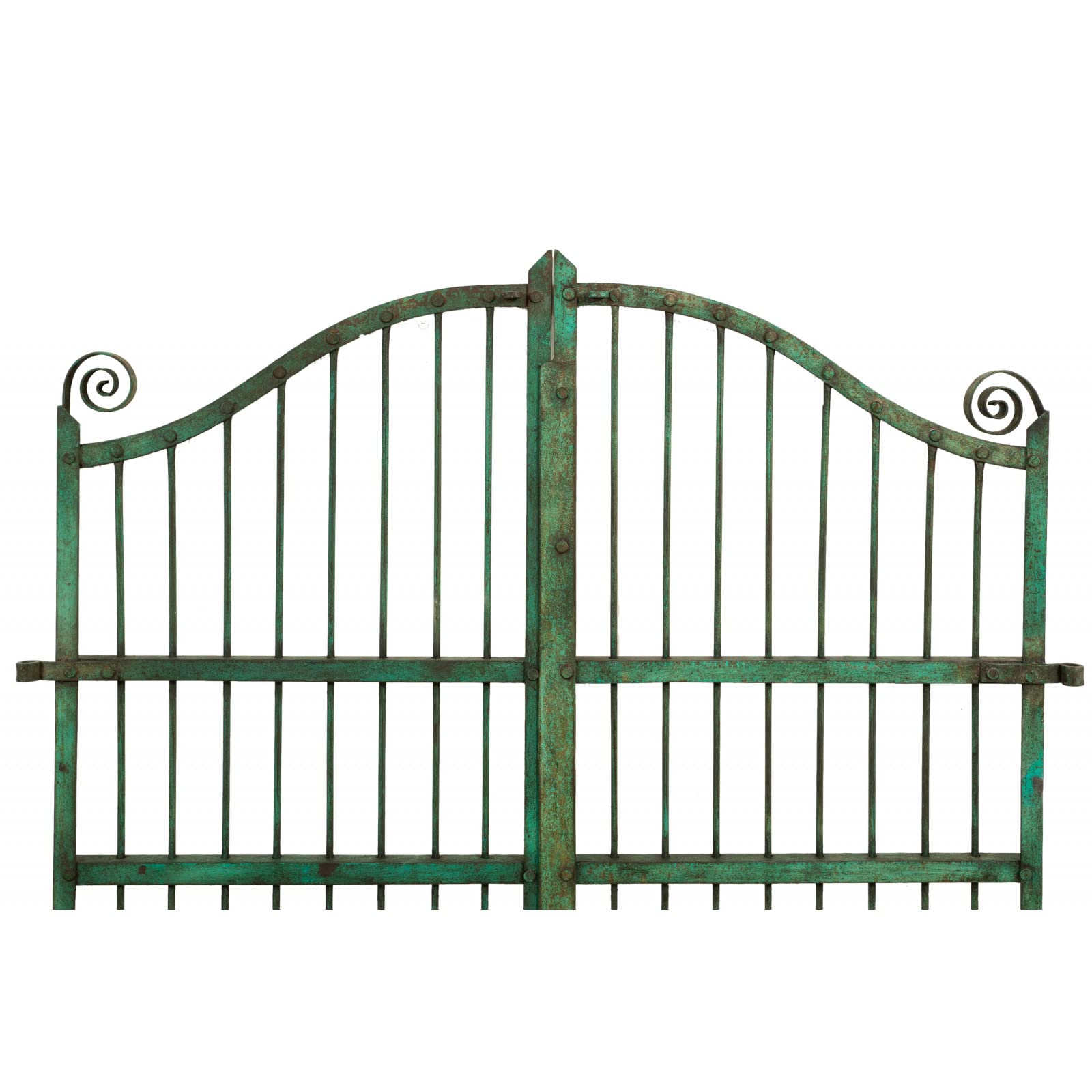 Biscottini Portail en fer pour extérieur 115 x 115 x 5 cm | Portail Fer forgé avec finition antique | Portail de jardin extérieur Pièce unique