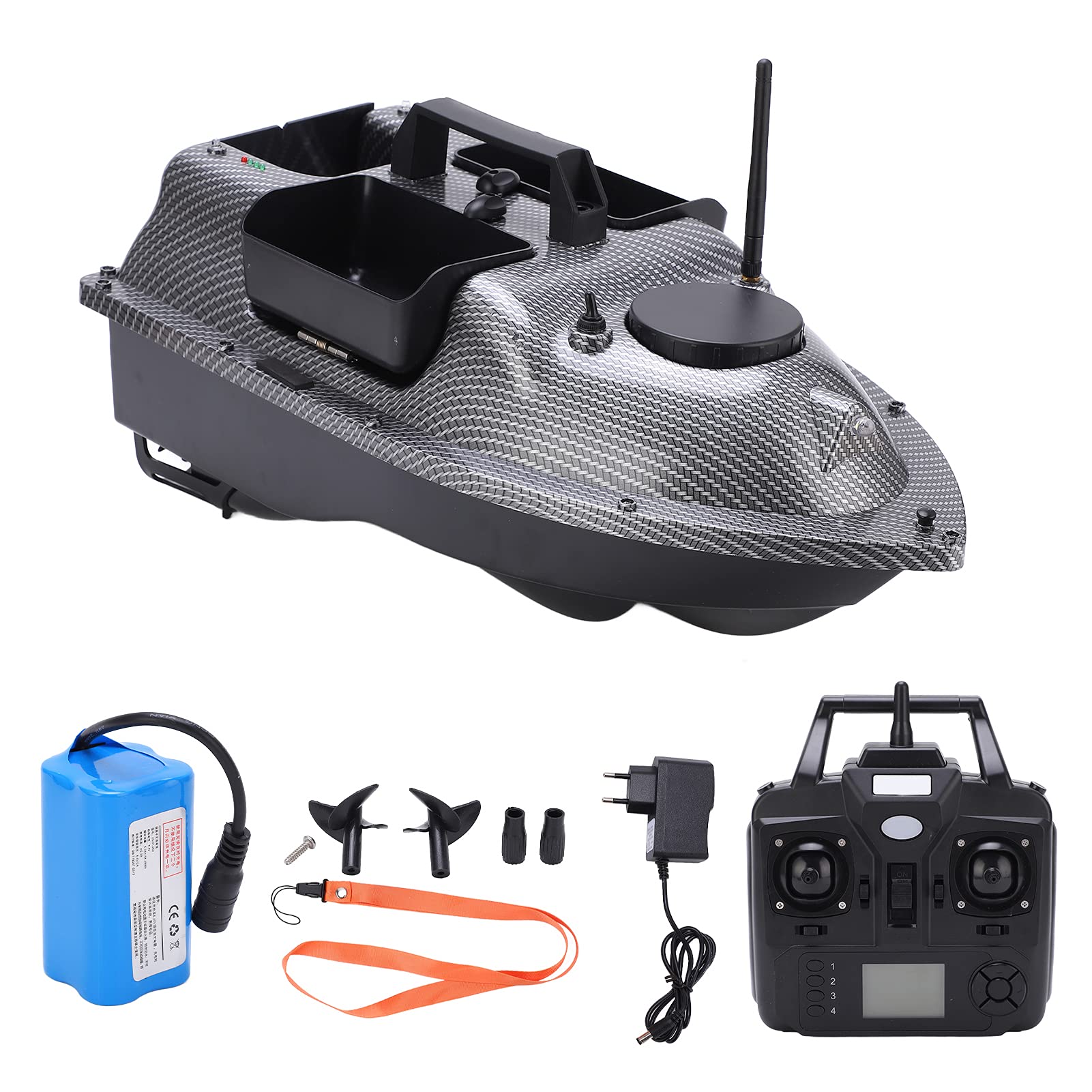 XINL Barca per Esche da Pesca GPS, 7.4V 5200mAh 500M Cercatore di Esche da Pesca Barca per nidificazione compatta per la Corsa per la Competizione