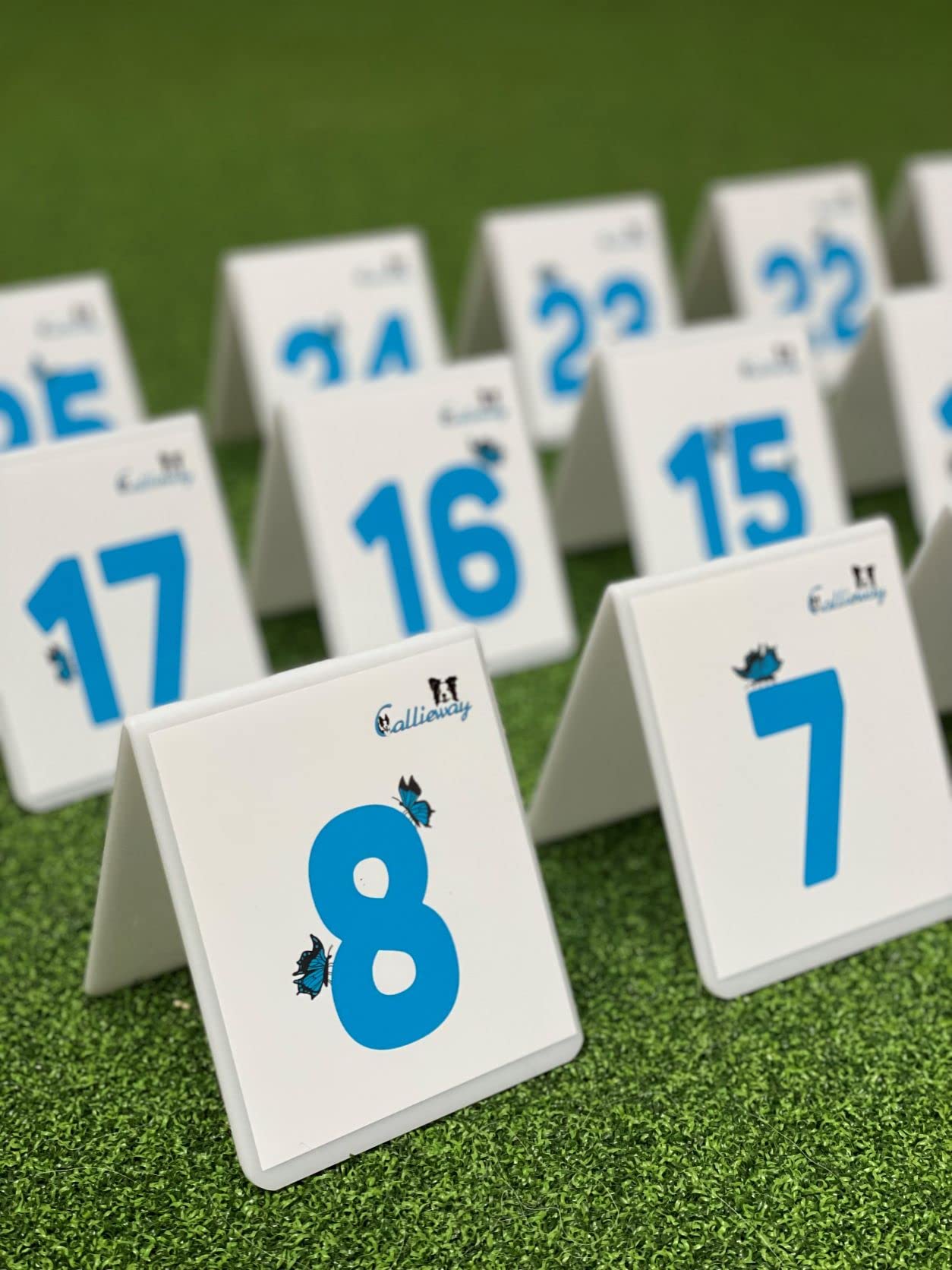 Callieway Un lotto di numeri/in materia PS/numeri di percorso di agilità/numeri per Rally obedienza/per Tornei e allenamento (Blu Cool)