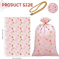 Vista 2 de Plauthus Bolsa de regalo de diseño floral, bolsa de regalo de cumpleaños extragrande de 56 pies para cumpleaños, día de la madre, boda, despedida