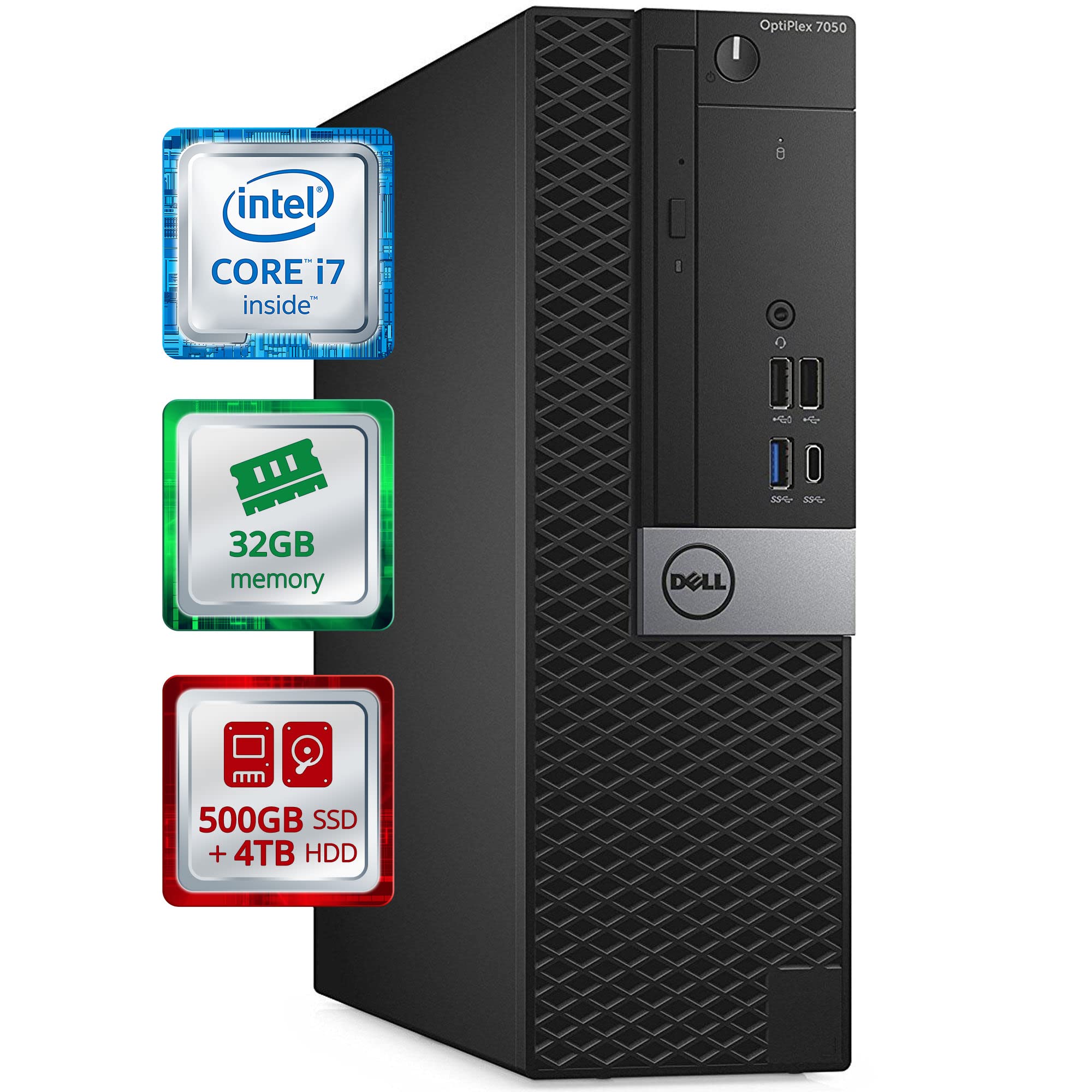 Amazon.com: Dell Tower Personal Computer, Intel CPU, 32GB RAM, No