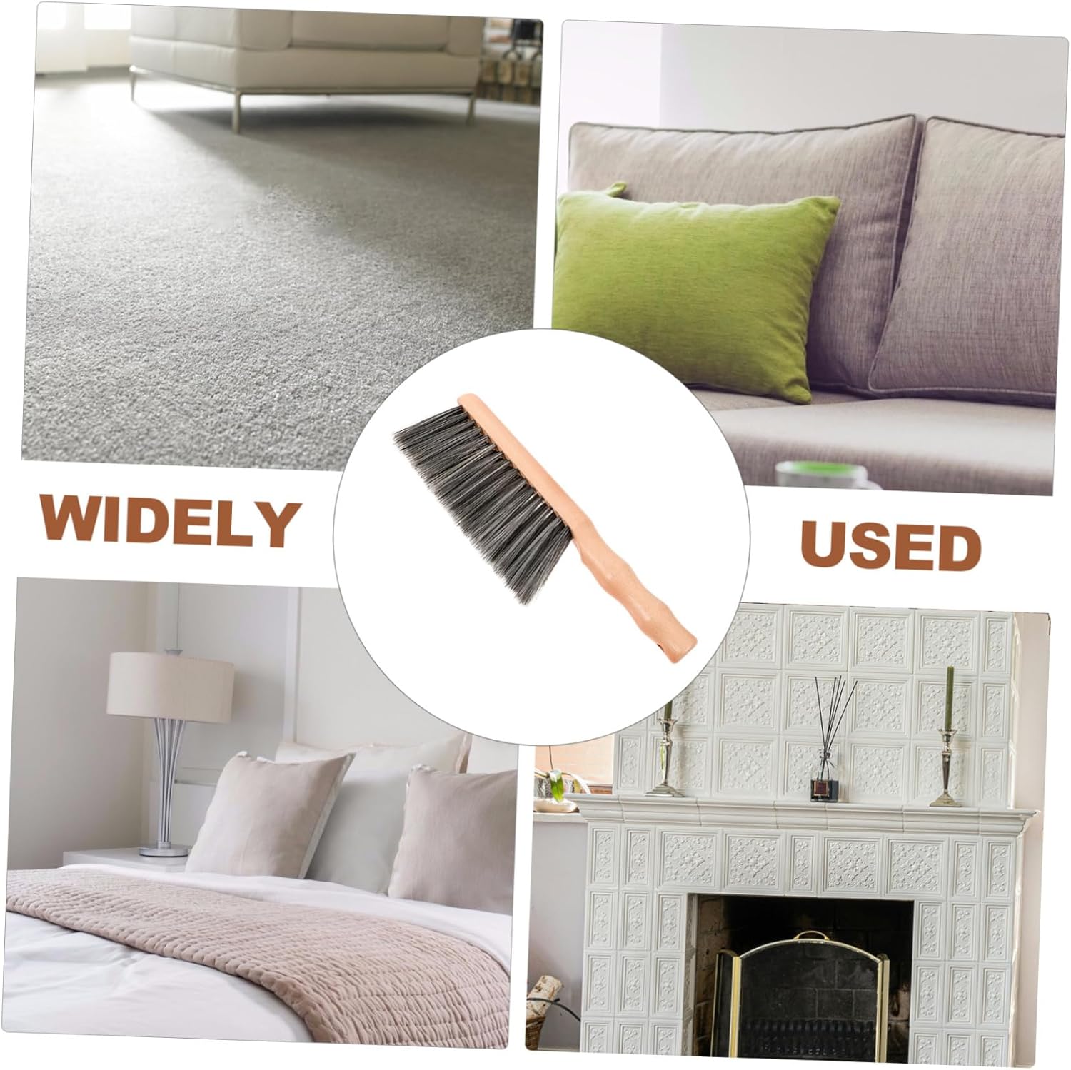 Didiseaon 4pcs Fireplace Cleaning Brush Ergonomic Handle Soft Bristles for Dust and Debris Removal Kitchen Living Room and Outdoor Spaces Versatile Cleaning Tool for Home Use