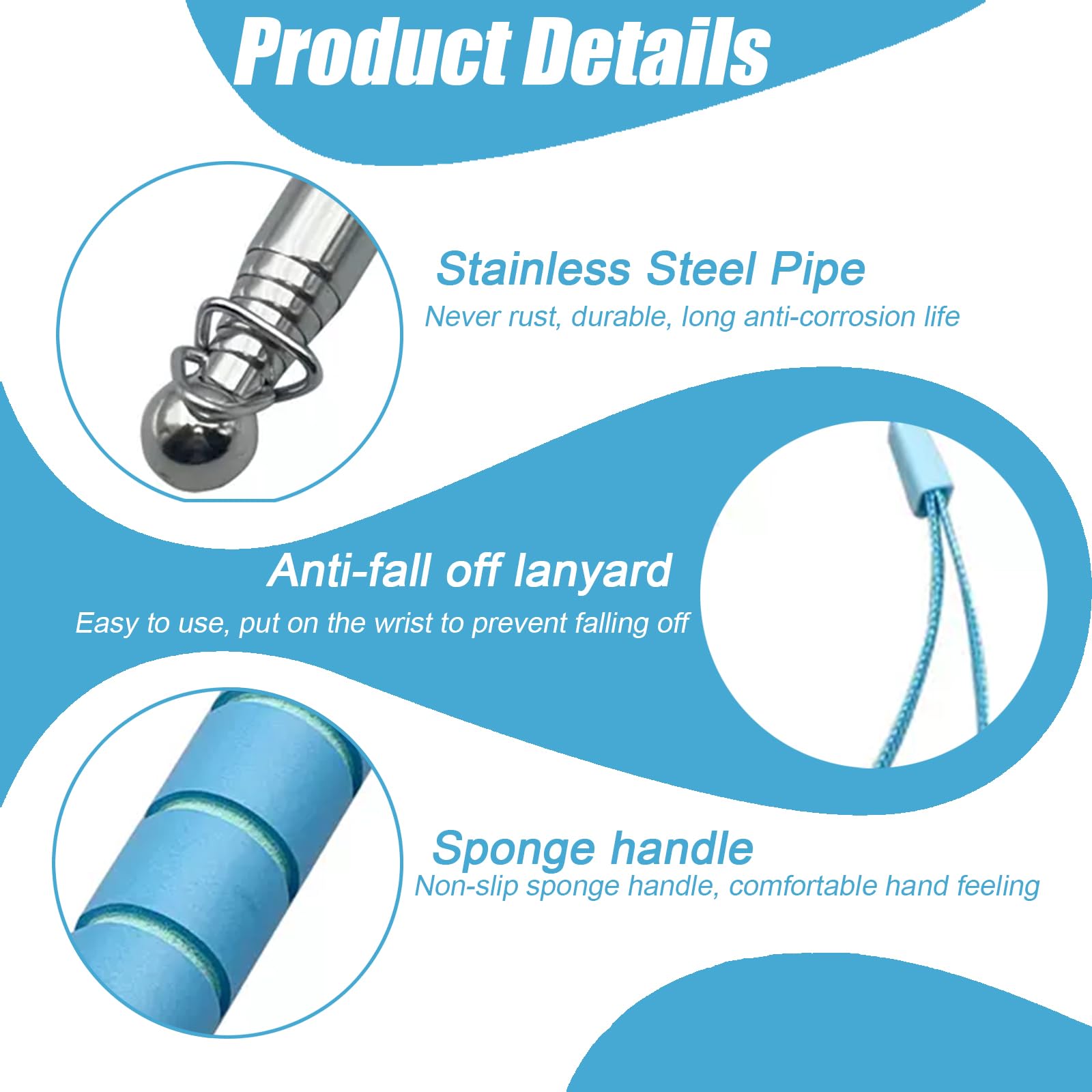 Set 4 Aste Telescopiche Per Bandiere - Estensibili Fino A 1.6m, Con Clip, Ideali Per Viaggi E Eventi - Foto 7