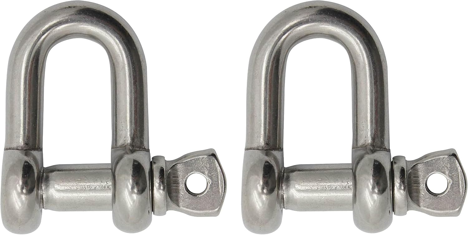 Extreme Max 3006.8285.2 BoatTector Stainless Steel Chain Shackle - 1", 2-Pack