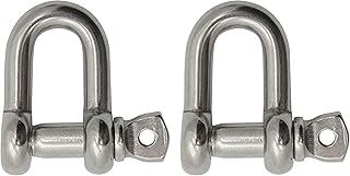 Extreme Max 3006.8267.2 BoatTector Stainless Steel Chain Shackle - 3/8", 2-Pack
