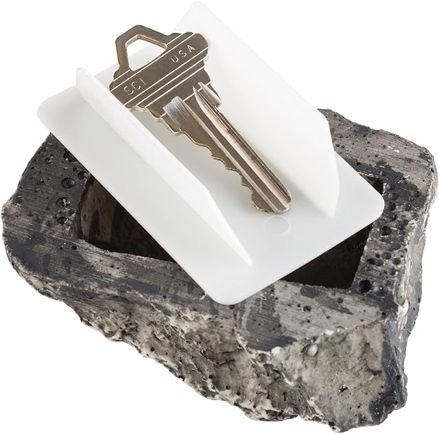 Outdoor Key Safe Rock Waterproof Garden Yard Storage Keys Holder Home Secret Safes Stones Hidden Keysafe Rocks Keybox Diversion Fake Stone Spare House Key Rock Stash Hiding Place Key Keeper Box Secure
