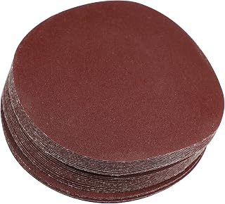 25PCS 180 Grit 4 Inch 100mm Dia Hook and Loop Sanding Disc No Hole Orbital Sandpaper with Tack Cloth,Aluminum Oxide Round Flocking Sandpaper