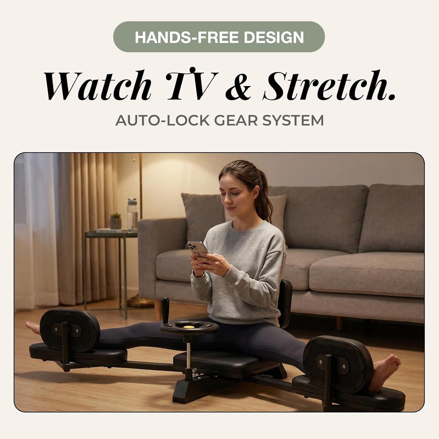 Vohala Heavy Duty Leg Stretcher, 400LBS Leg Stretch Machine, Steel Frame Equipment Splits Machine, Improve Flexibility Training Machine for Home Gym Split and Fitness