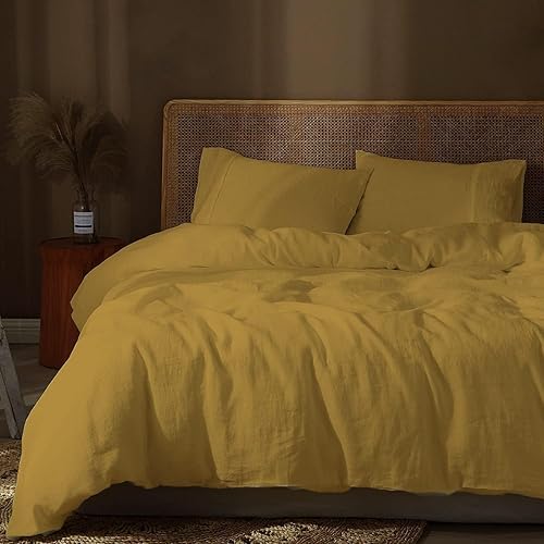 Miniatura 15 de Juego de funda de edredón de 3 piezas con 2 fundas de almohada, 100% algodón, funda de edredón extra larga para cama de tamaño individual