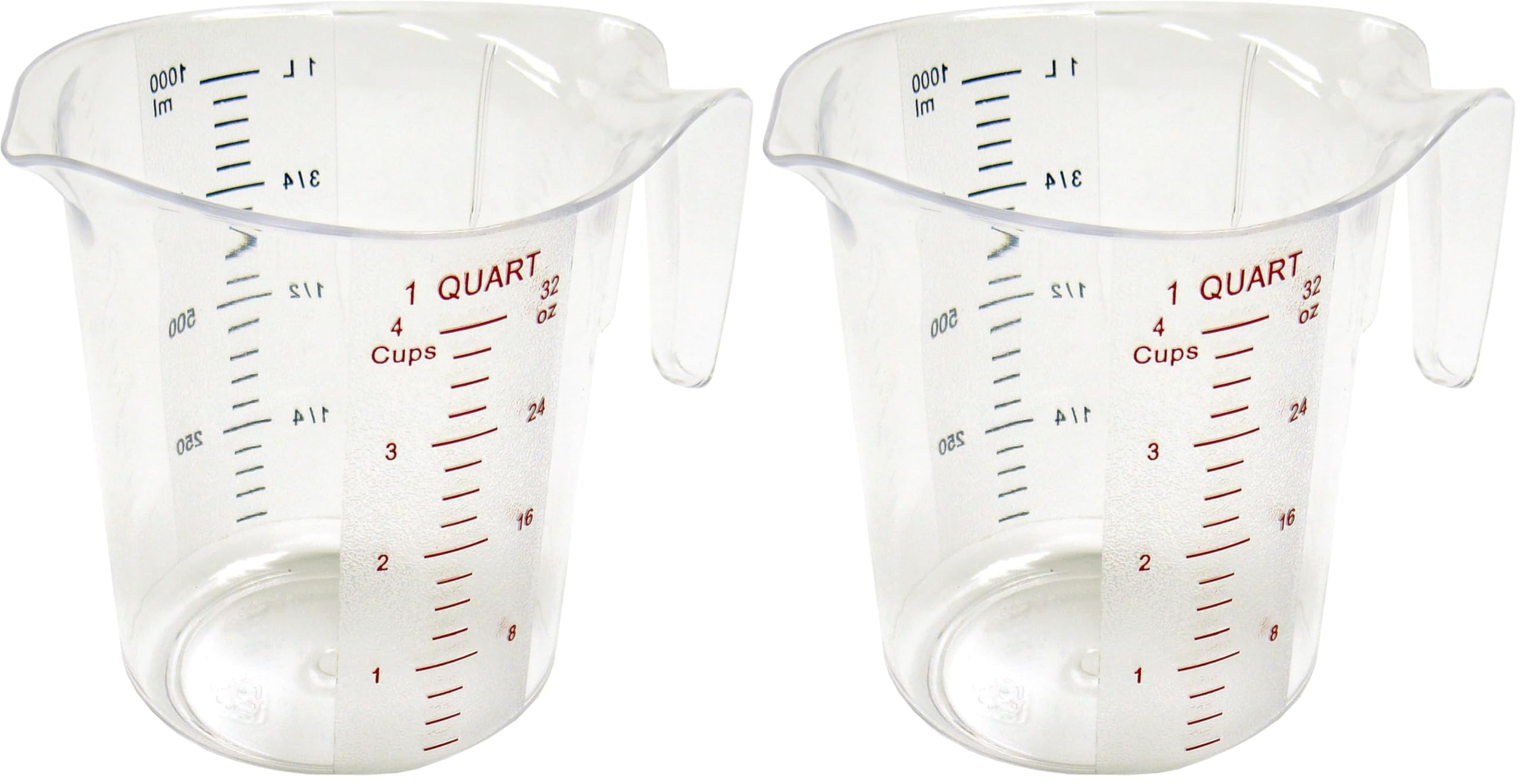 Winco 1 Count (Pack of 2) / Clear / 1.0 quarts Cups