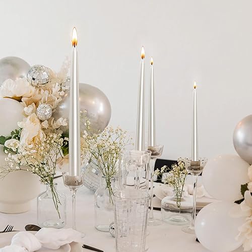 Miniatura 146 de Axiom Candles Velas altas sin goteo de 10 pulgadas sin perfume y sin humo, 9 horas de tiempo de combustión, velas cónicas para el hogar, cenas