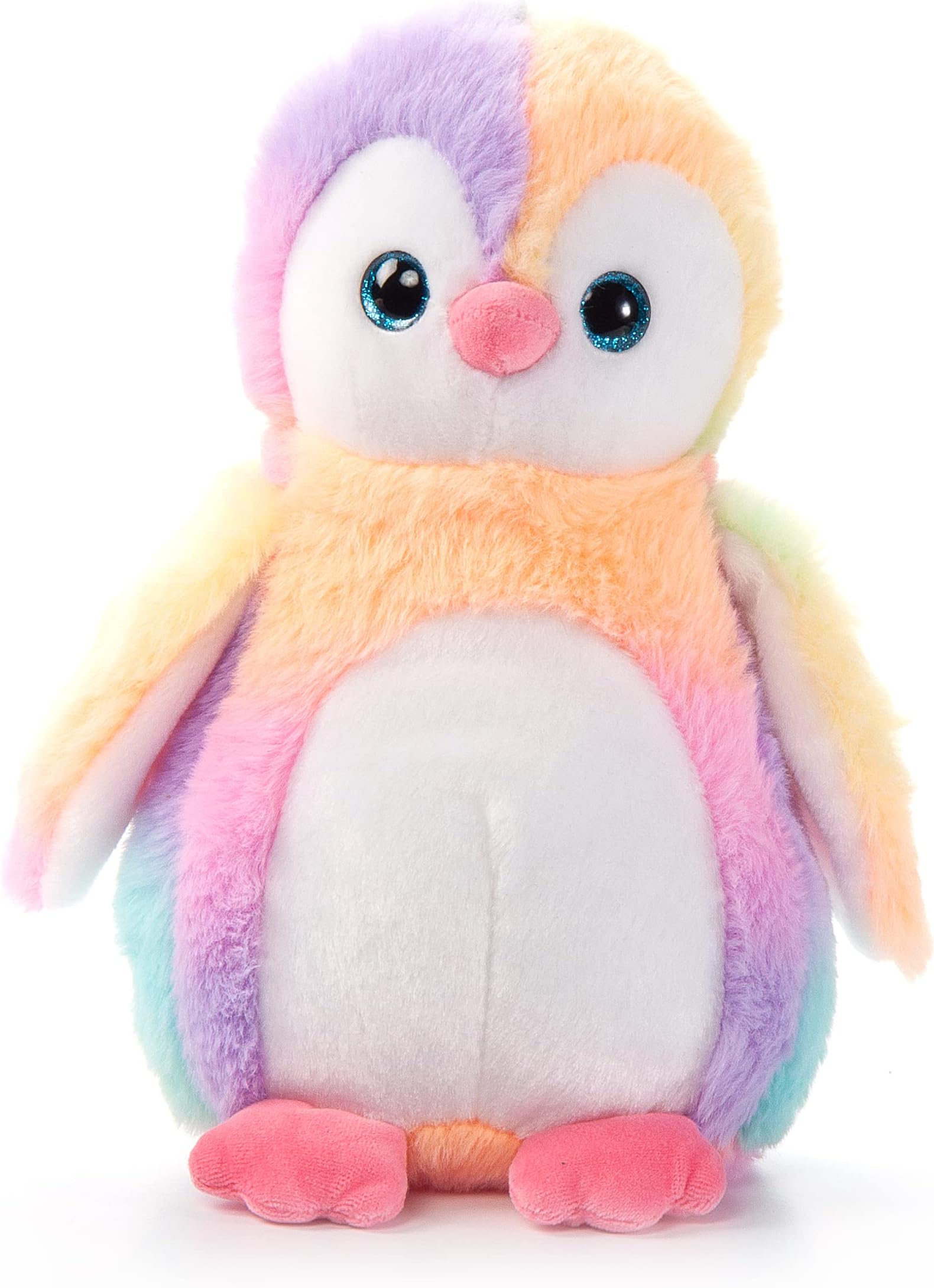 The Petting Zoo Penguin Stuffed Animal Plushie, Ombrez Animals, Rainbow Penguin Plush Toy 9 inches