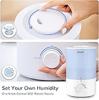 Vista 7 de LEVOIT - Humidificador Dual 150 para recámara, habitación grande, 3 L, llenado superior, vapor frío, difusor de aceite esencial para guardería
