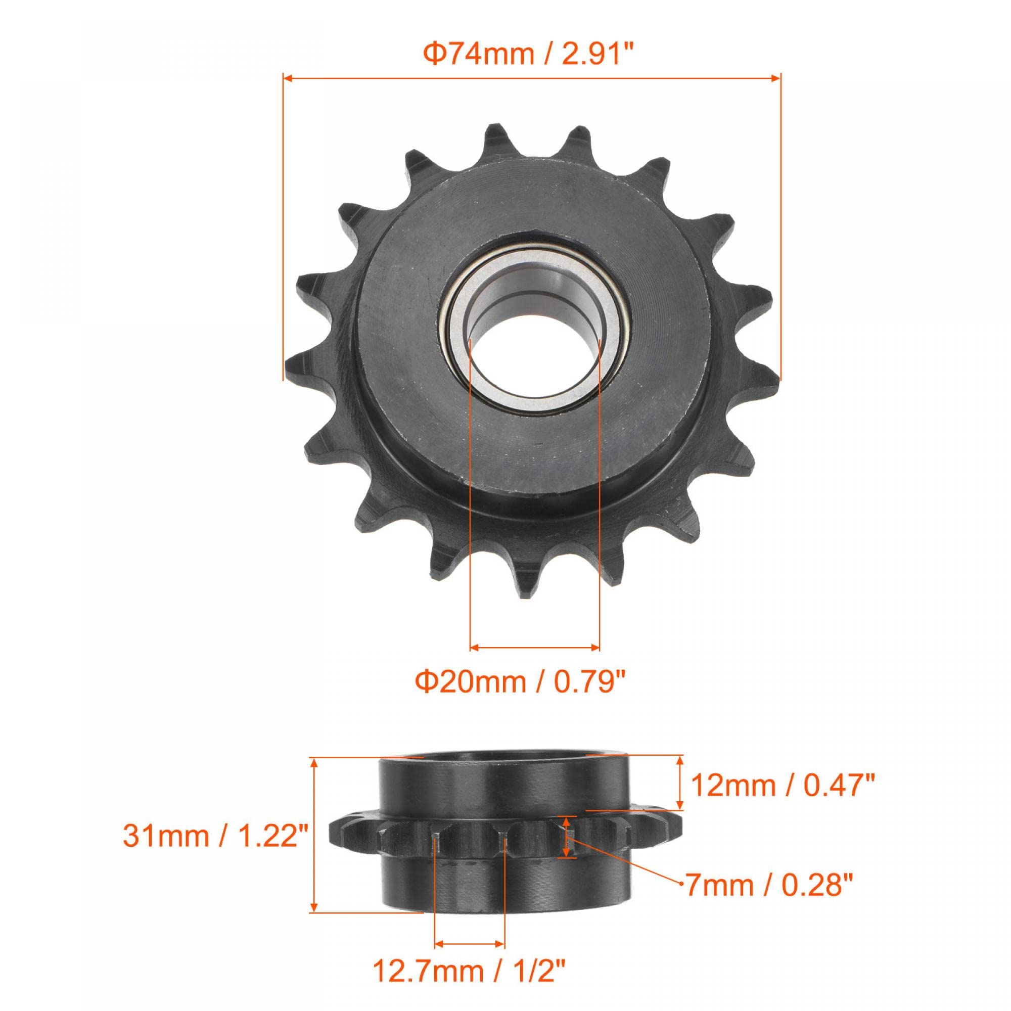 AJANTA INDUSTRIAL 40A30H Type A Plate Sprocket 30 Teeth for #40 Roller Chain 30-Teeth