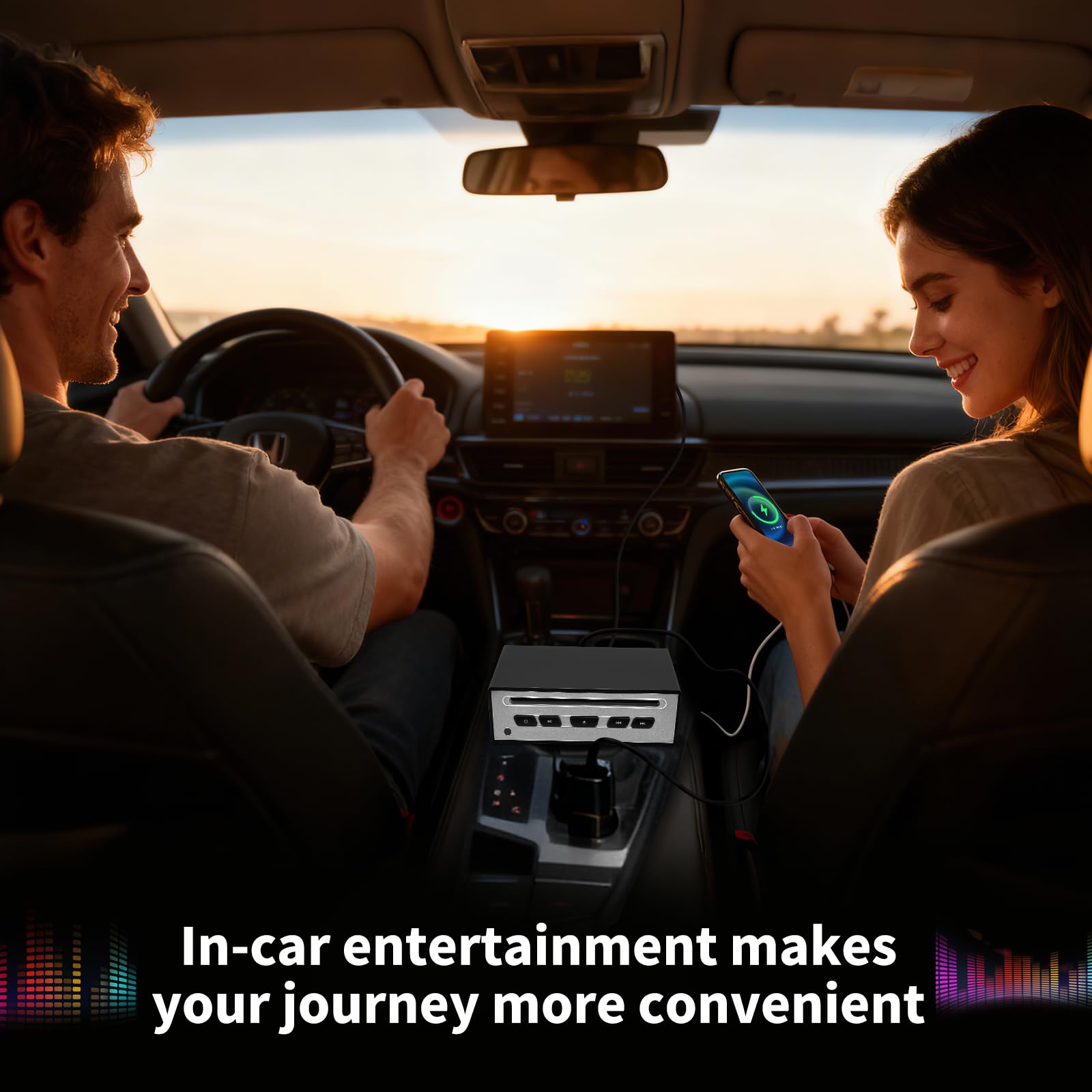 Reproductor de CD para coche – Reproductor de CD externo universal para coche con USB, AUX, HDMI y puerto USB-C, Plug & Play, compatible con radio de coche, portátil, TV, ordenador y equipo de alta