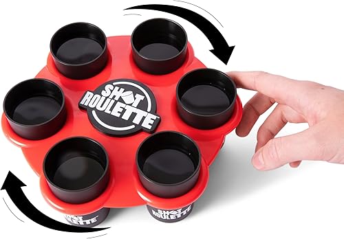 Miniatura 2 de Buzzed Shot Roulette por Relatable - El juego de beber ruleta rueda, juegos de beber para adultos, incluye 1 rueda de ruleta de tiro, 6 vasos, 12
