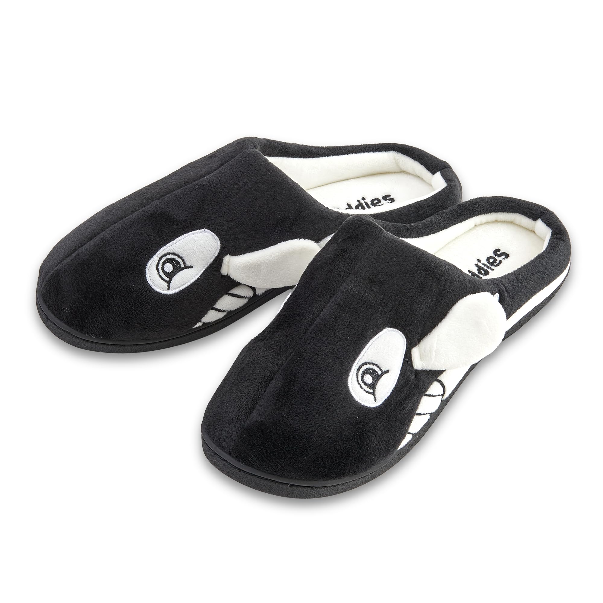 Coddies Orca Slippers | Plush Fish Shoes - Animal House Slides - Memory Foam - Gag Gift for Men, Women & Kids