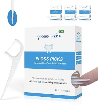 Flossers for Adults- Tooth Picks Flossers with Bristles, One End is Super Soft Floss Sticks, The Other End is Floss Brush, No Break & No Shred Floss, with Box Floss Pick Dispenser 150