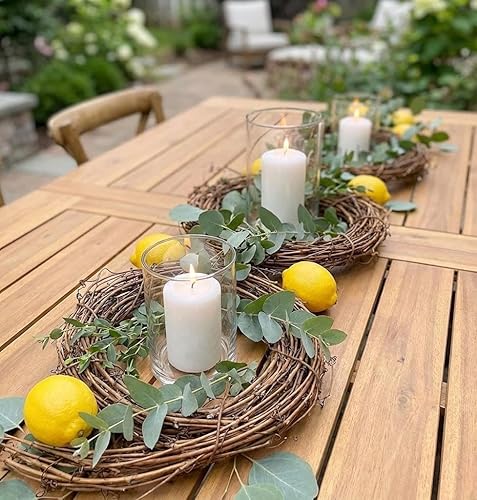 Vista 9 de Guirnalda de ramitas de vid natural, 15 pies de corona de vid rústica para manualidades, arco de boda, decoración de pared de granja, guirnalda