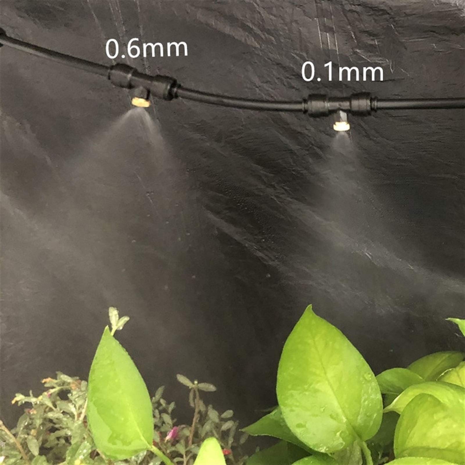 "MMBBOD Kit de 200 boquillas nebulizadoras para sistema de refrigeración, boquillas nebulizadoras de latón, nebulizador de agua para jardín, boquillas de niebla para sistema de nebulización exterior