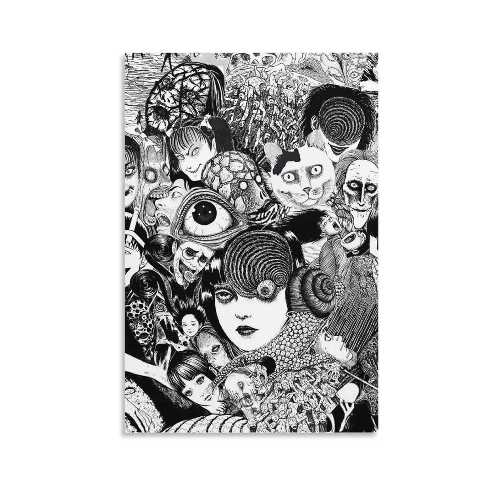 FGRID Junji Ito Posters Tomie Poster Junji Ito Anime Poster (2) Canvas Painting Wall Art Poster for Bedroom Living Room Decor 12x18inch(30x45cm) Unframe-style