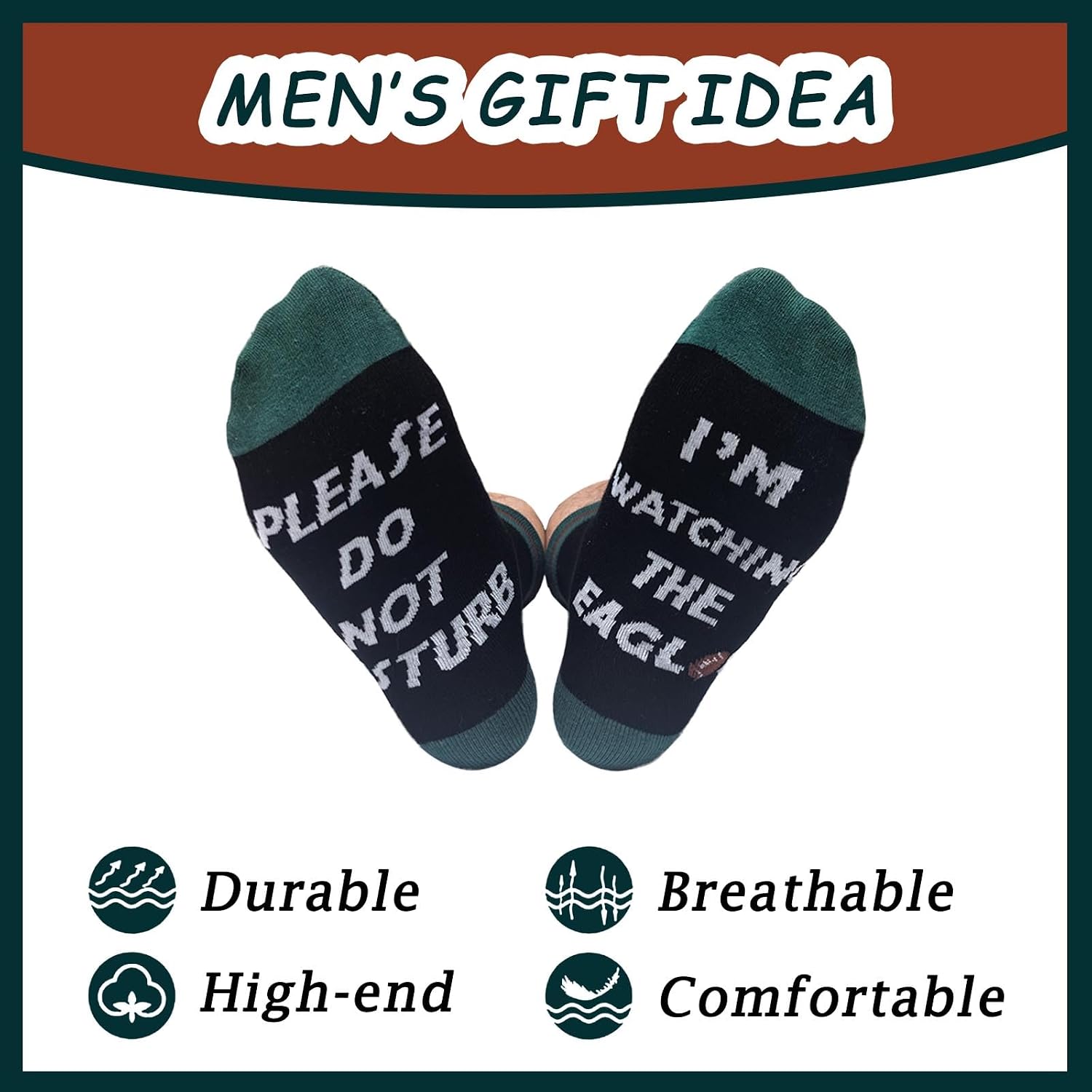 Novelty Crew Socks - Please Do Not Disturb, I’m Watching The - Sports Gifts Birthday Gift for Men Dad Papa Grandpa Husband and Boyfriend