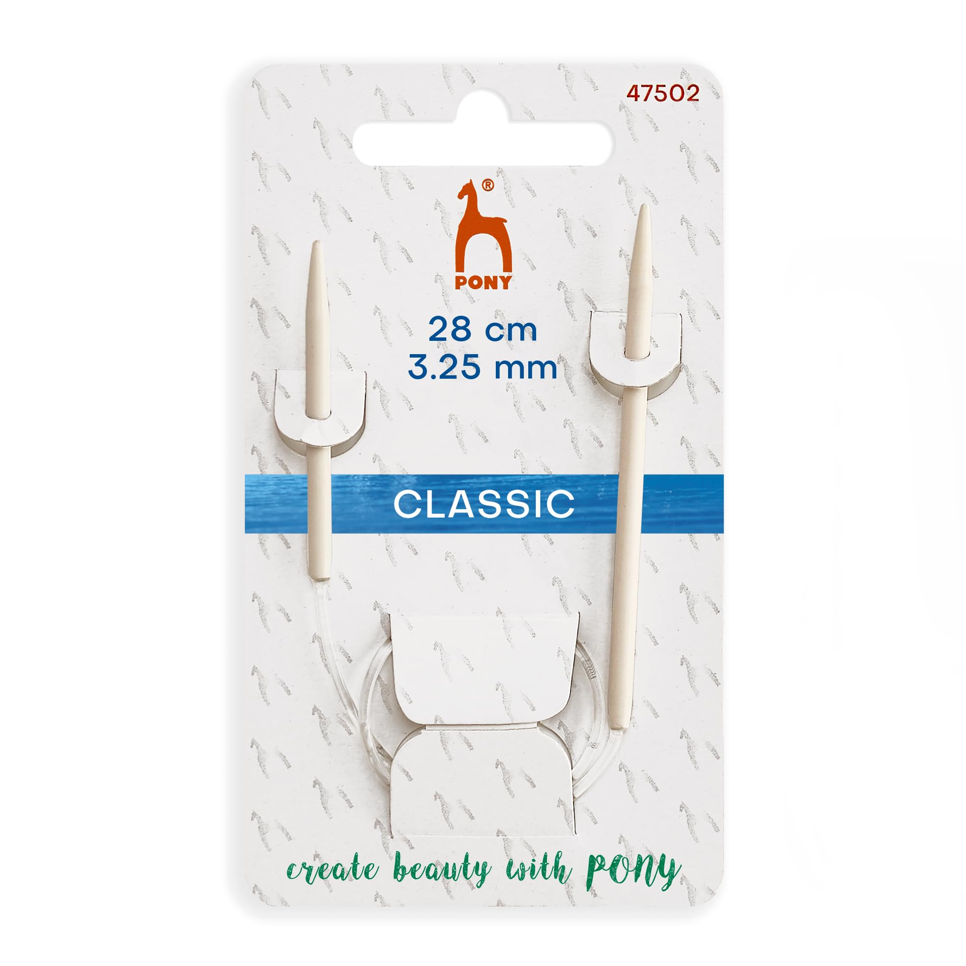 B&Q -  Circ K/p 28Cmx3.25Knitting Pins: Circular: Fixed: Sock: 28Cm X 3.25mmPony
