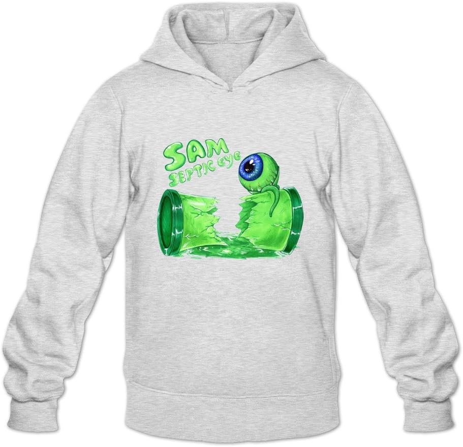 HOORIE Men's Jacksepticeye Eyeball Hooded Shirt Ash XX-Large