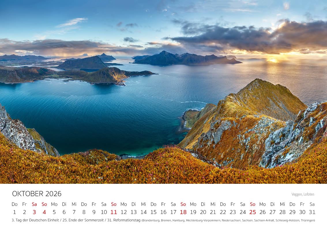 Edition Seidel Calendrier de qualité supérieure Norvège 2024 Format DIN A3 Calendrier mural Edition Seidel Calendrier de qualité supérieure Norvège 2024 Format DIN A3 Calendrier mural