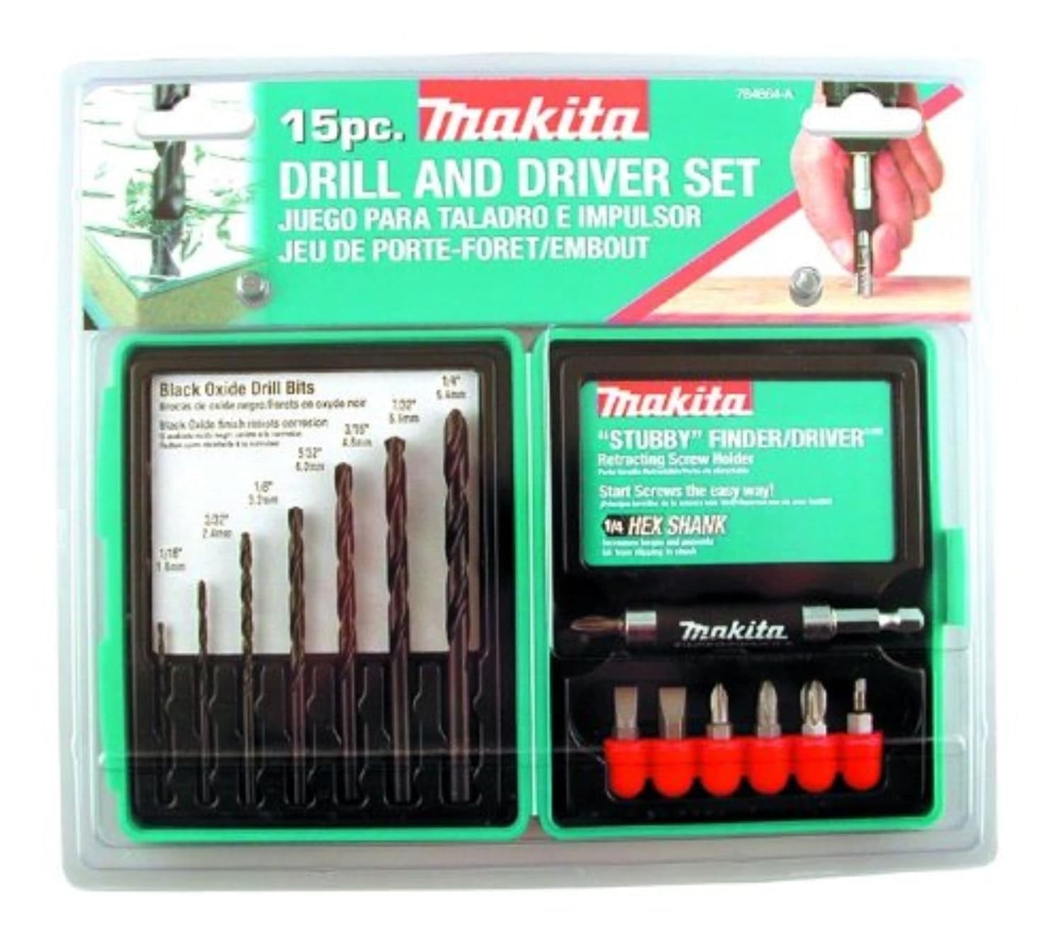 Ensemble de perçage et conduite Makita 784864 A en acier trempé pour un vissage sans dérapage
