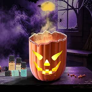 Pumpkin Essential Oil Diffuser 300ml – Jellyfish & Flame Mist Humidifier
