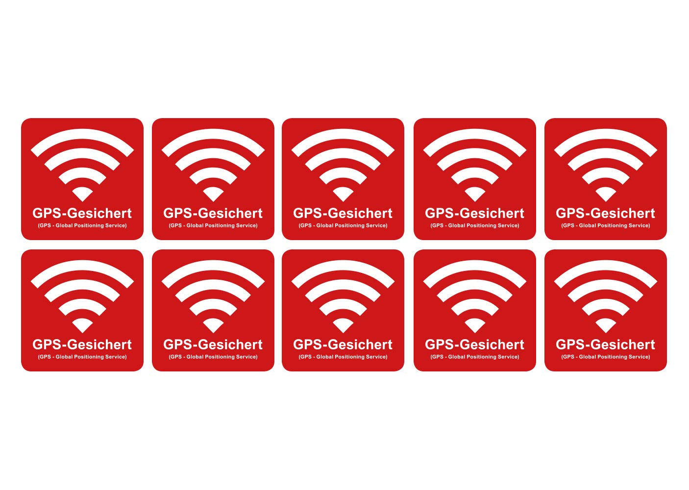 Premium sticker GPS alarm veiligheid waarschuwing bord rood