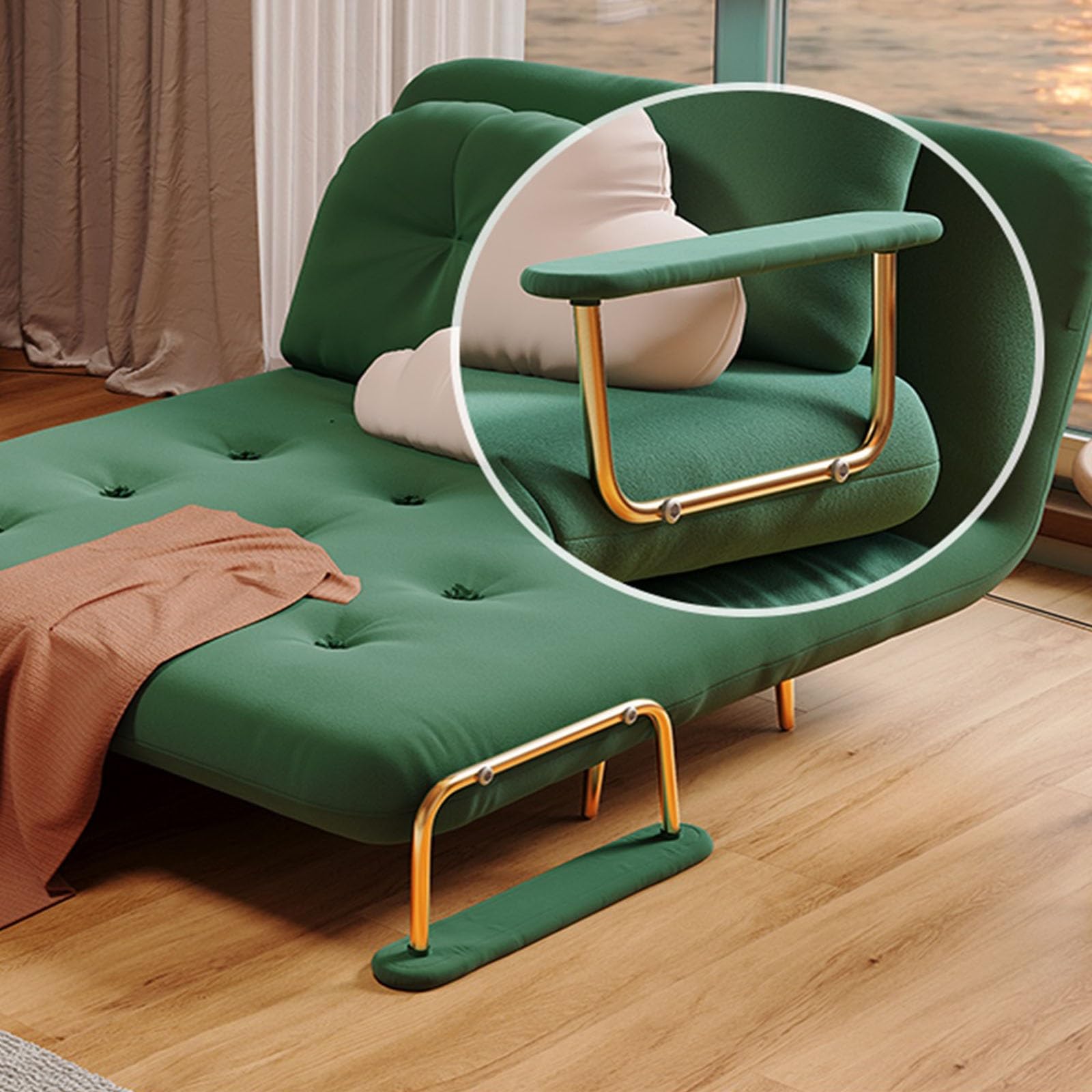 Złóż łóżko Krzesło rozkładane, Krzesła sypialne dla dorosłych, Rozkładane krzesło, Nowoczesna rozkładana sofa, Wielofunkcyjne do czytania na małą przestrzeń