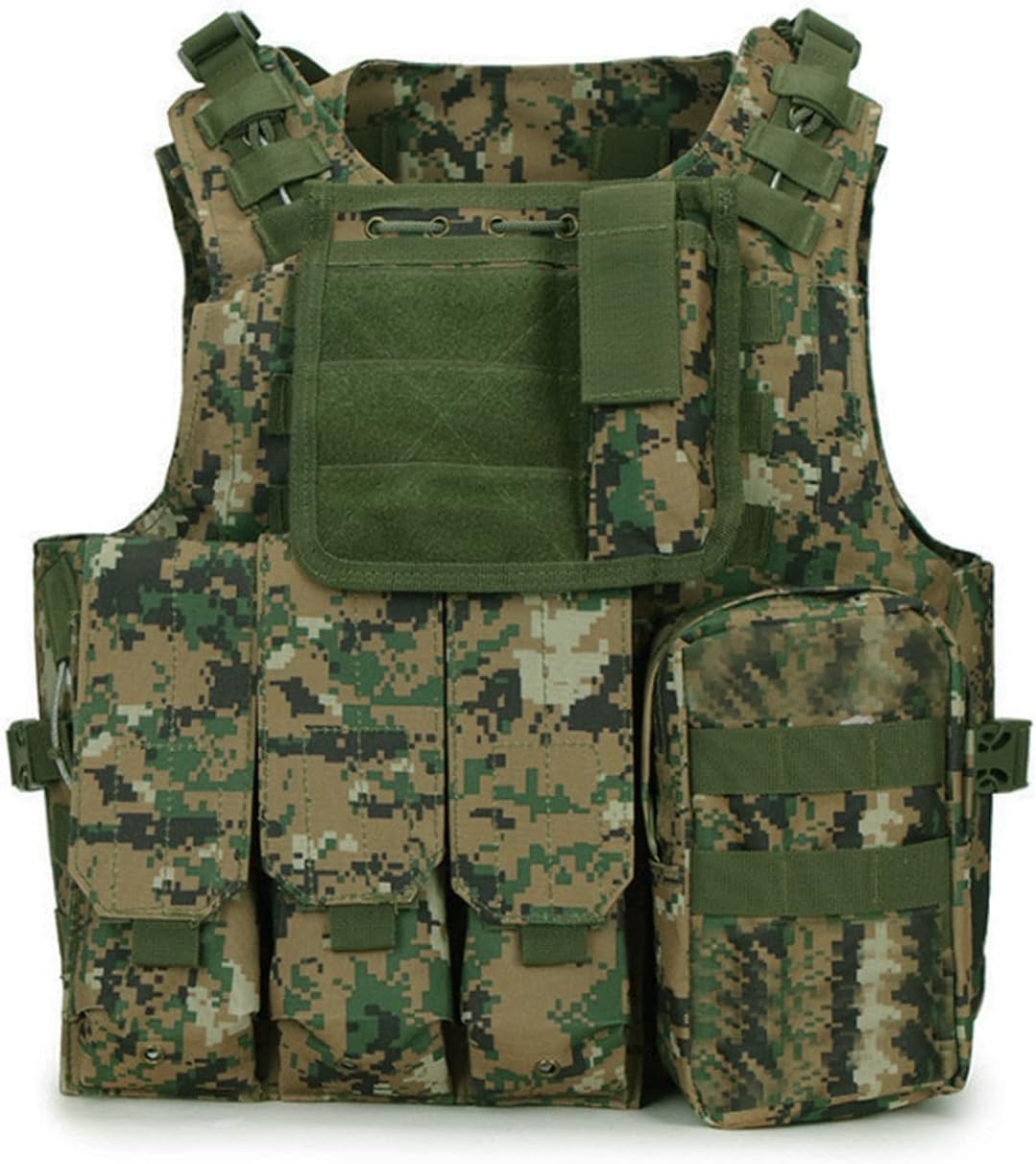 MOLLE RRV Assault Combat Vest with pouch/Traning Protective Security Vest for Tactical Hunting Airsoft Outdoor
