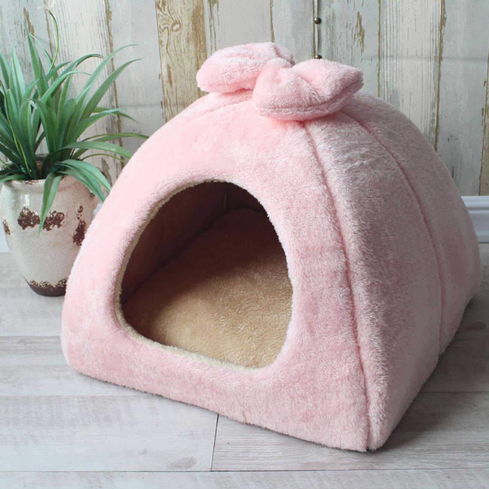 Hunde Und Katzenbett, Katzennest, Gemütliches Kissen für Drinnen, Selbstheizendes Katzennest, Haustierzelt, Höhlenbett für Hunde, 45cmx45cm