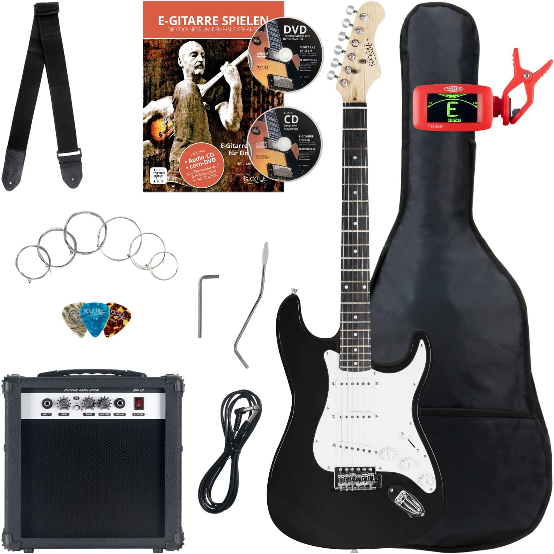 Kit Guitare Basse Électrique LALAHO Avec Ampli 20W - 4 Cordes, Micros Doubles, Idéal Débutant