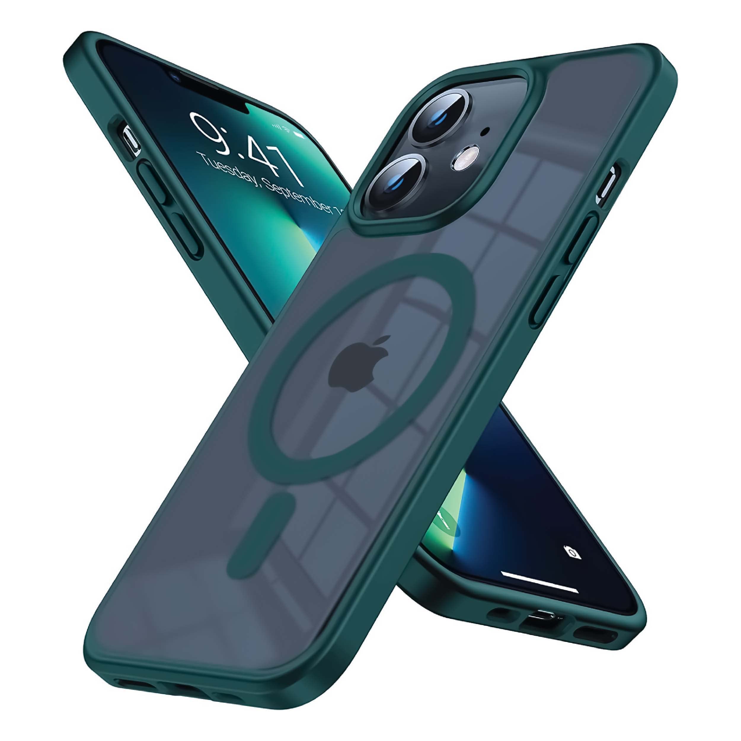 GetTechGo® Transparent Back case Cover for iPhone 12 Compatible with MagSafe |Drop Proof |Slim (Dark Green) (B0BPLJ3GCH) Amazon Price History, Amazon Price Tracker