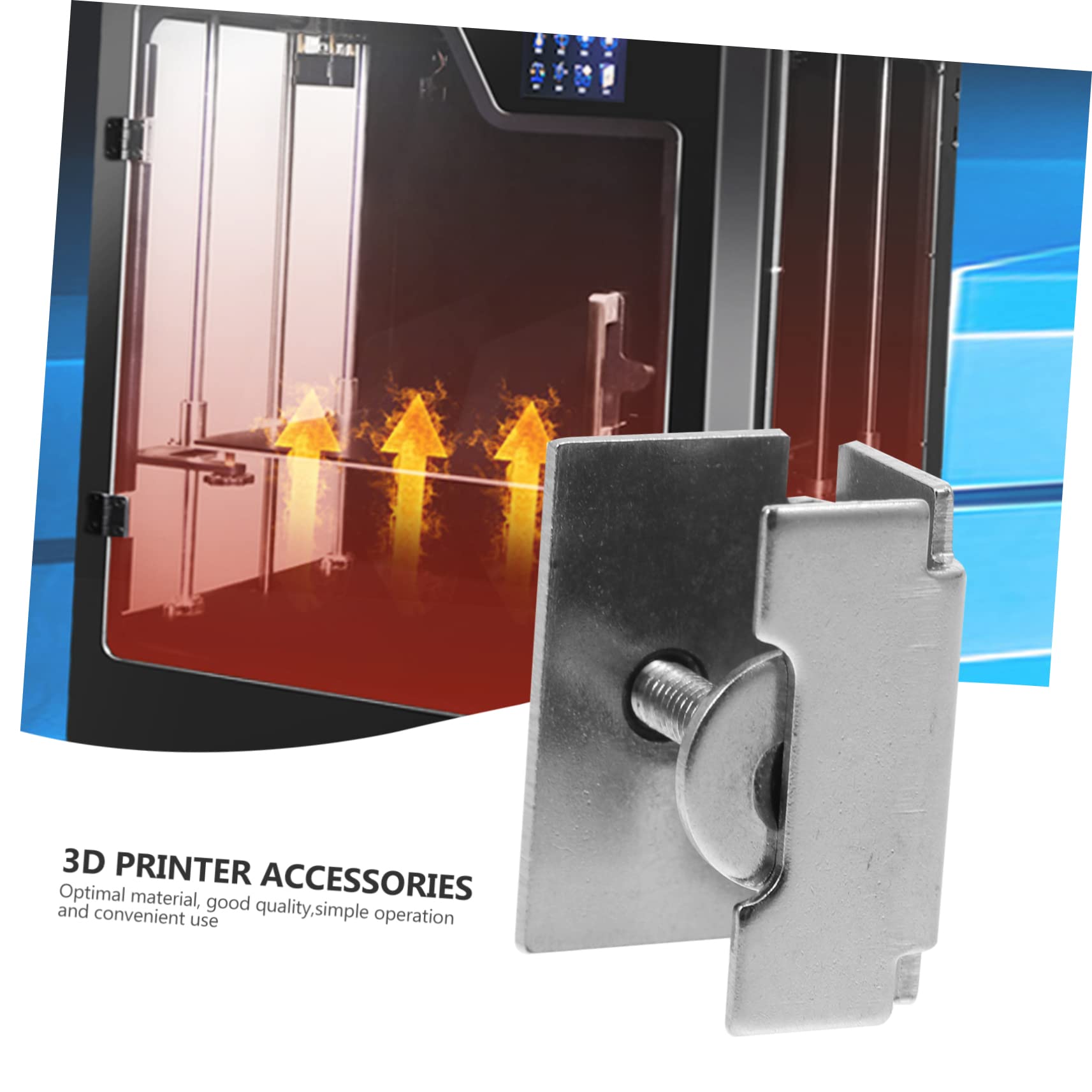 GLEAVI 12stücke Glasbett Clips Verstellbare Halterung Einfache Installation Robust Und Langlebig Für Glasplatten Und Heizbetten